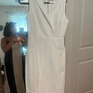 Ted Baker White Midi Dress with Elegant Design